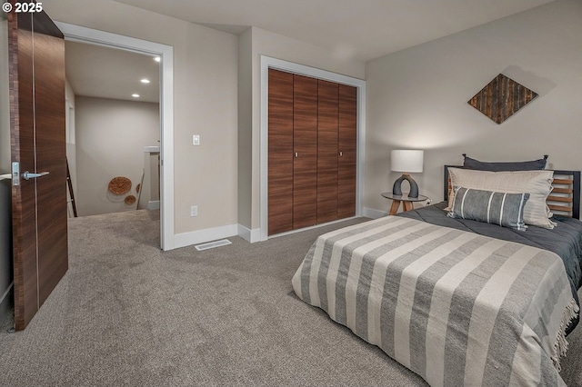 15192 SW Huntwood St, Tigard, OR 97224 - carpeted bedroom with recessed lighting and a closet