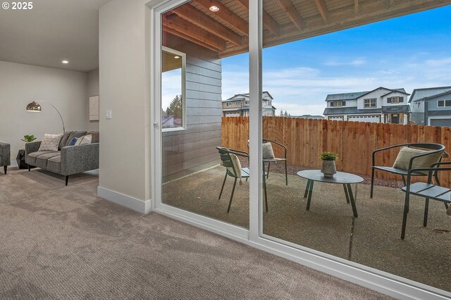 15192 SW Huntwood St, Tigard, OR 97224 - view of patio / terrace with outdoor lounge area and a residential view