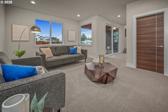 15192 SW Huntwood St, Tigard, OR 97224 - living area with carpet and recessed lighting