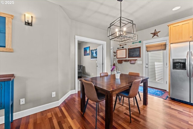 1609 Wood Duck St, Silverton, OR 97381 - dining room featuring wood finished floors and a chandelier