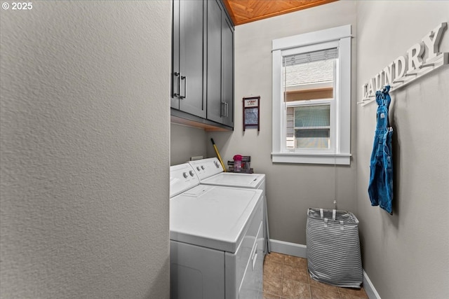 1609 Wood Duck St, Silverton, OR 97381 - laundry room with washer and dryer, cabinet space, and tile patterned flooring