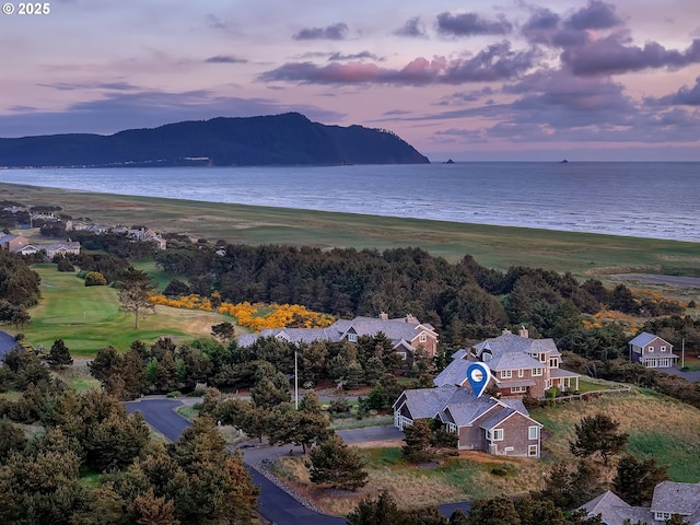 88724 Schroeder Rd, Gearhart, OR 97138 - aerial view at dusk of a water and mountain view