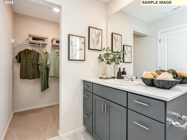 bathroom with vanity