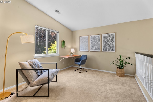 1601 NW 2nd Ave, Battle Ground, WA 98604 - office space with vaulted ceiling, carpet floors, and baseboards