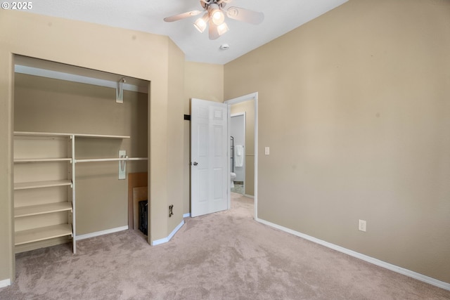1601 NW 2nd Ave, Battle Ground, WA 98604 - unfurnished bedroom featuring baseboards, carpet flooring, a closet, and ceiling fan