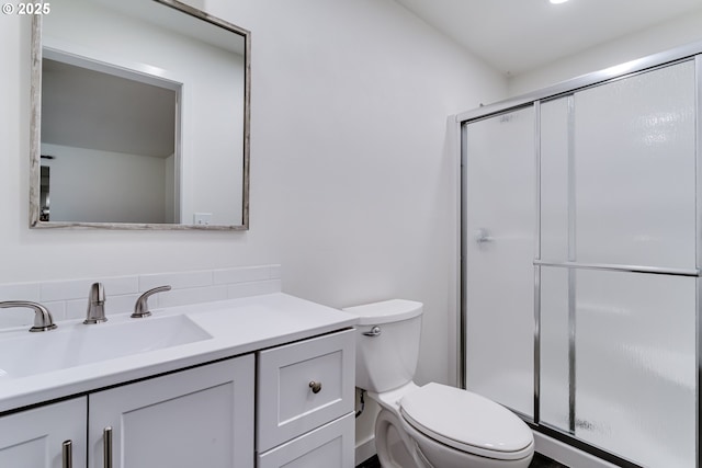 85160 Larson Rd, Eugene, OR 97405 - full bath with vanity, toilet, and a stall shower