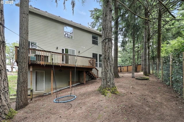 8503 SE 139th Ct, Portland, OR 97236 - rear view of property featuring stairs and a deck