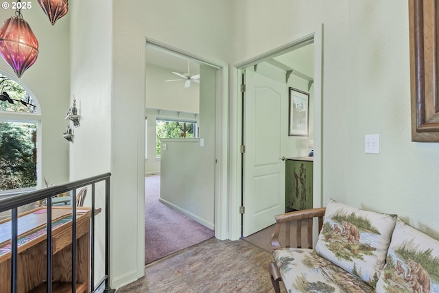 91060 Leashore Dr, Vida, OR 97488 - corridor with wood finished floors and baseboards