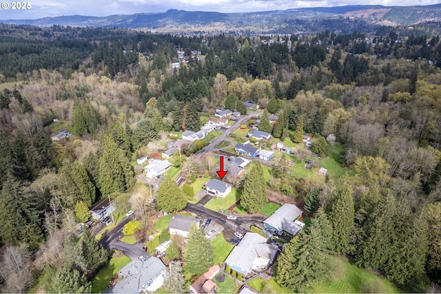 164 Yelton Dr, Longview, WA 98632 - aerial view with a residential view, a view of trees, and a mountain view