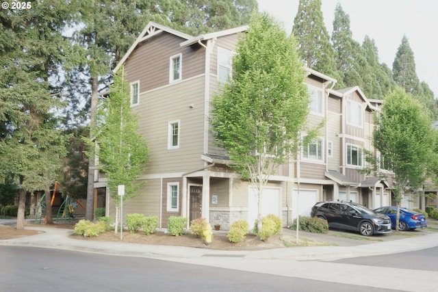 view of front of home with stone siding