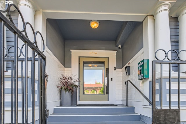 view of exterior entry