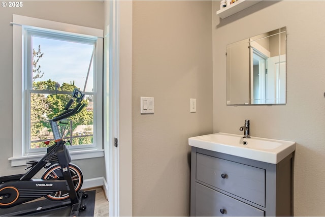 bathroom with vanity