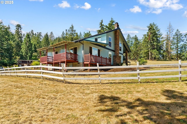 37276 Camp Creek Rd, Springfield, OR 97478 - farmhouse-style home with a chimney