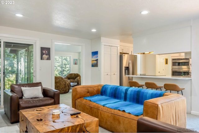 2022 Floral Hill Dr, Eugene, OR 97403 - living area with light colored carpet and recessed lighting