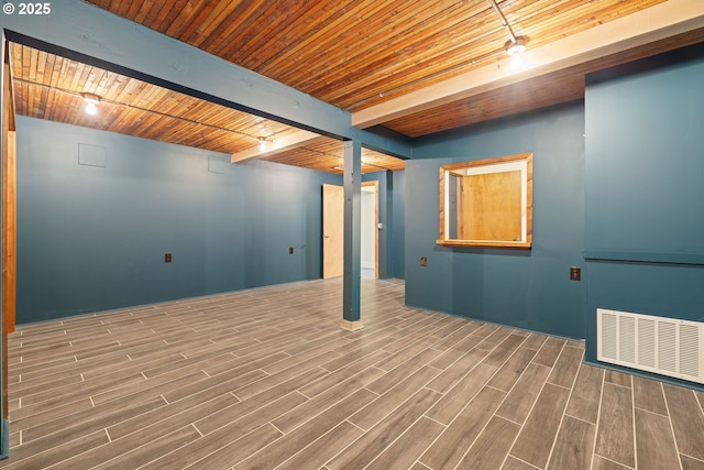 1940 SW 71st Ave, Portland, OR 97225 - finished below grade area with wooden ceiling and wood finished floors