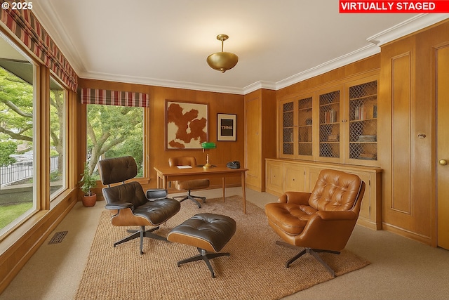 1940 SW 71st Ave, Portland, OR 97225 - sitting room featuring crown molding and carpet