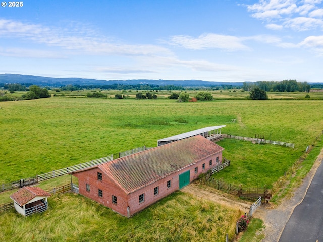 53767 E Honeyman Rd, Scappoose, OR 97056 - overview of rural landscape with agricultural land and mountains