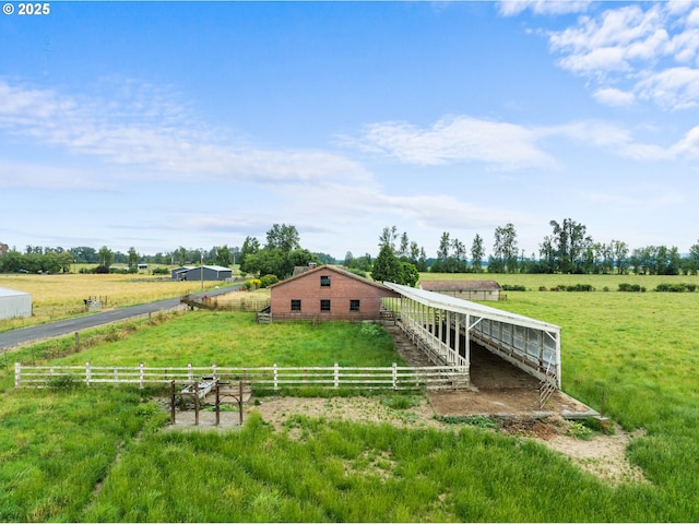 53767 E Honeyman Rd, Scappoose, OR 97056 - view of yard featuring a view of rural / pastoral area and an outbuilding