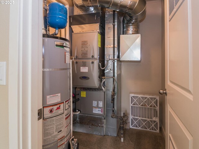 utilities with heating unit and water heater