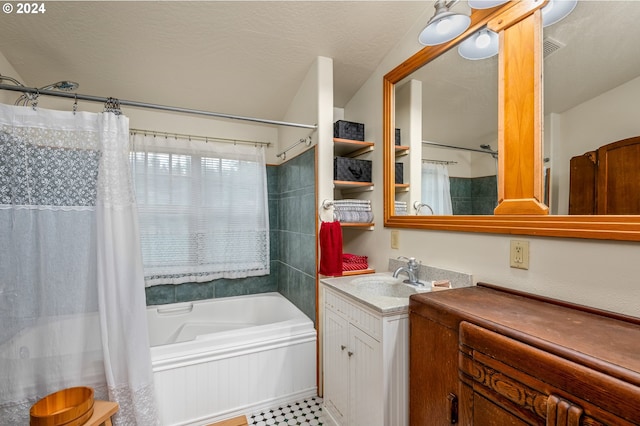 1650 Leatherwood Dr, Eugene, OR 97405 - bathroom featuring vanity and shower / bath combination with curtain