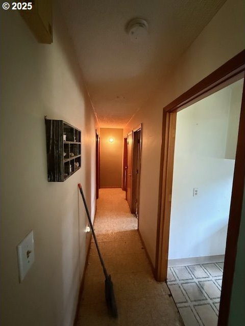 hallway with light floors