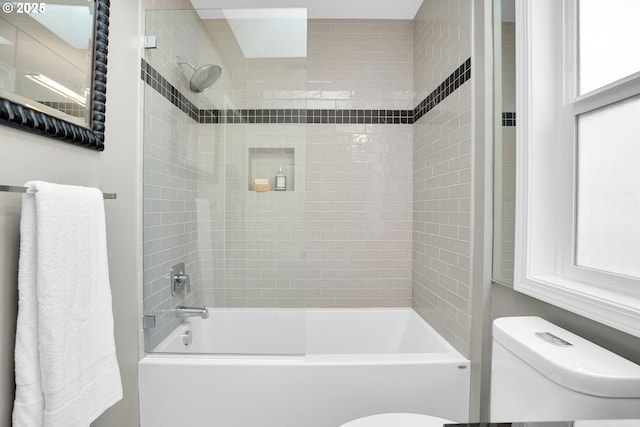 12909 SW Jacob Ct, Portland, OR 97224 - full bath with toilet, shower / bathtub combination, and plenty of natural light