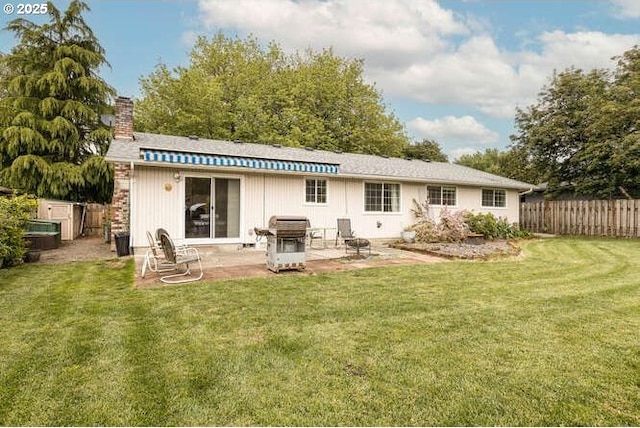 2040 Spruce Ave, Woodland, WA 98674 - rear view of house featuring a patio and a chimney