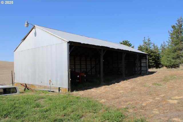 view of pole building with a carport