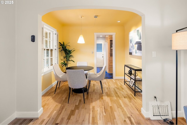 dining room featuring hardwood / wood-style flooring