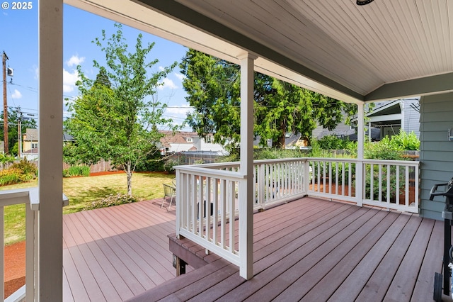 view of wooden deck