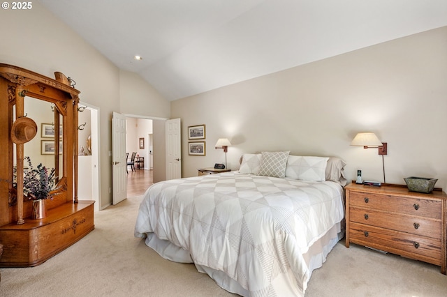 11315 NW Reeves St, Portland, OR 97229 - bedroom featuring lofted ceiling and light colored carpet