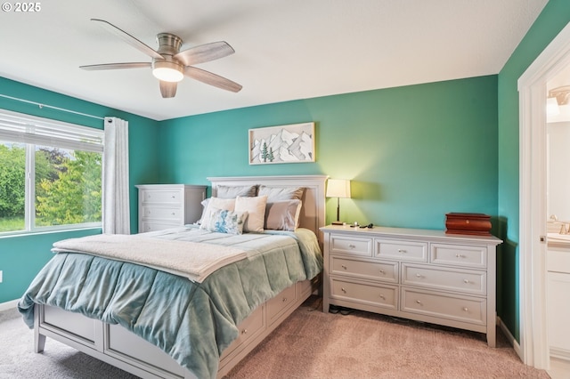 2570 SE Kane Ave, Gresham, OR 97080 - bedroom featuring light carpet, baseboards, and a ceiling fan
