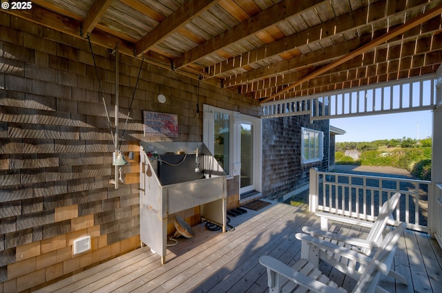 4830 Butterfly Ln, Gearhart, OR 97138 - view of wooden deck