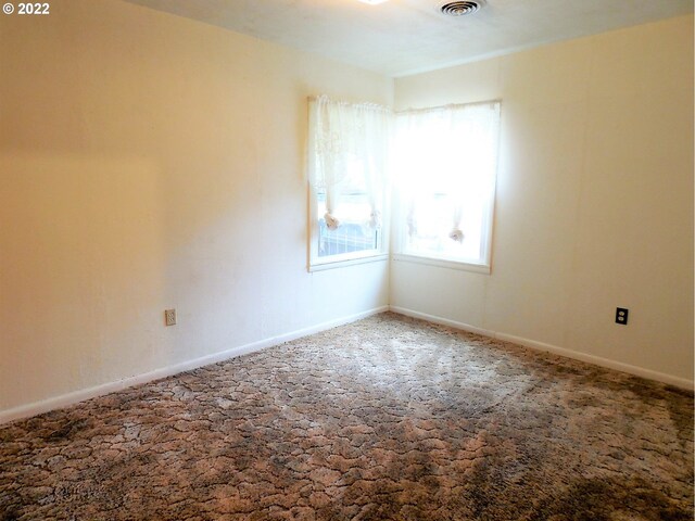 view of carpeted empty room