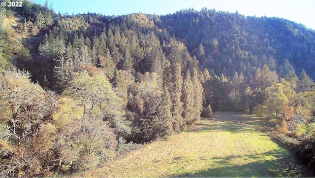 aerial view featuring a mountain view