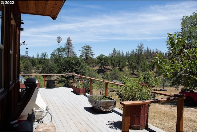 view of wooden terrace