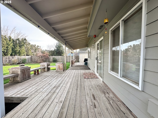 view of wooden deck