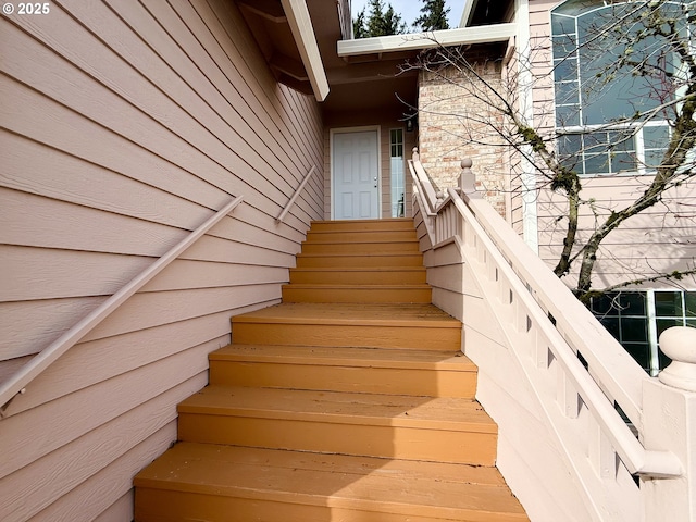 view of stairway