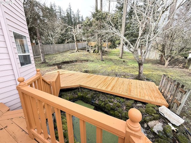 view of wooden deck