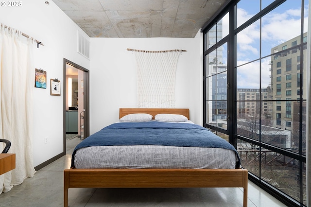 1030 NW 12th Ave Unit 431, Portland, OR 97209 - bedroom with concrete floors
