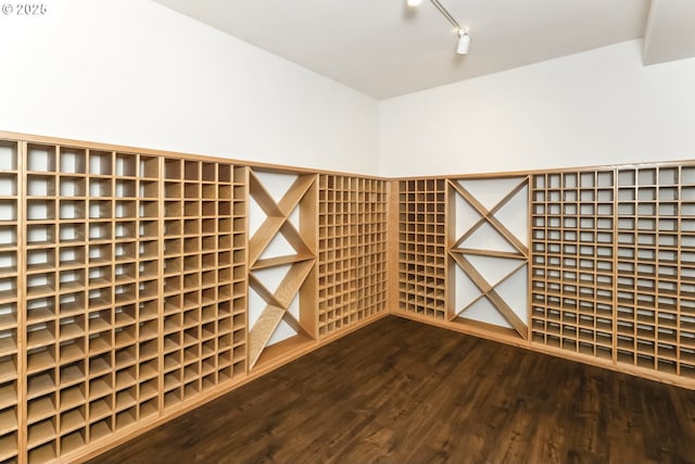 1916 NW Runnymeade Ct, Portland, OR 97229 - wine cellar featuring rail lighting and wood finished floors