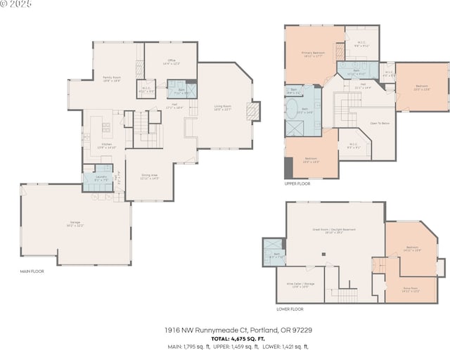 1916 NW Runnymeade Ct, Portland, OR 97229 - home floor plan