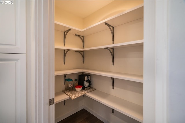 view of storage area