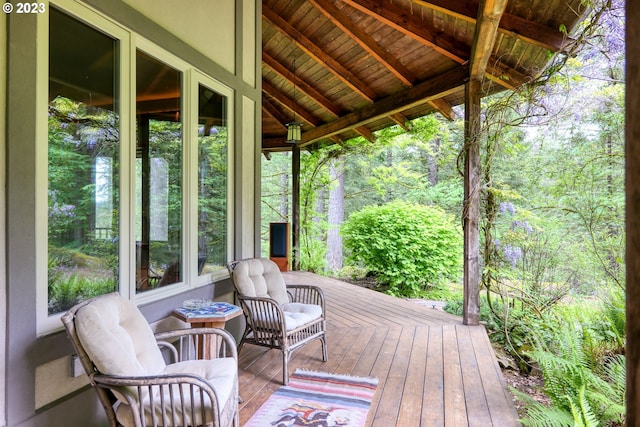 22091 S Ridge Rd, Oregon City, OR 97045 - wooden terrace with french doors