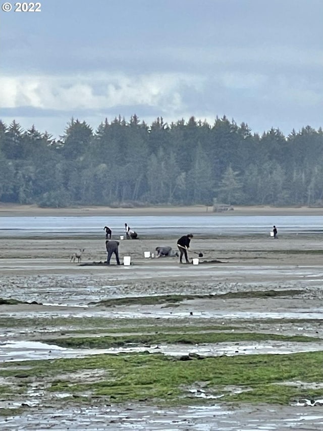 view of home's community with a water view