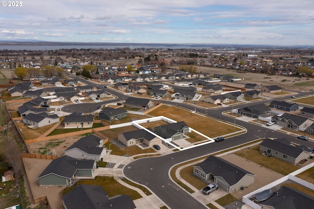 bird's eye view with a residential view