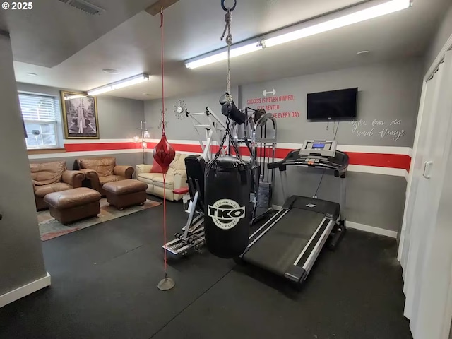 89728 Ocean Dr, Warrenton, OR 97146 - exercise room with baseboards