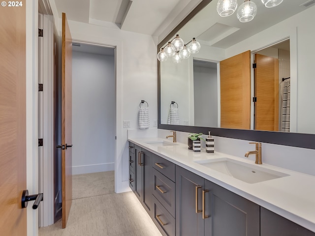 bathroom with vanity