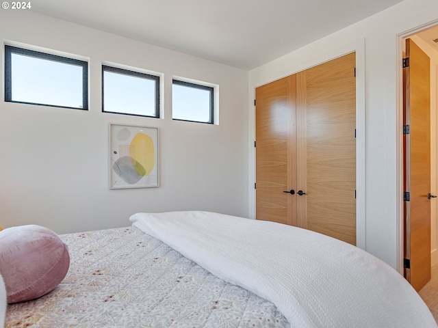 bedroom featuring a closet