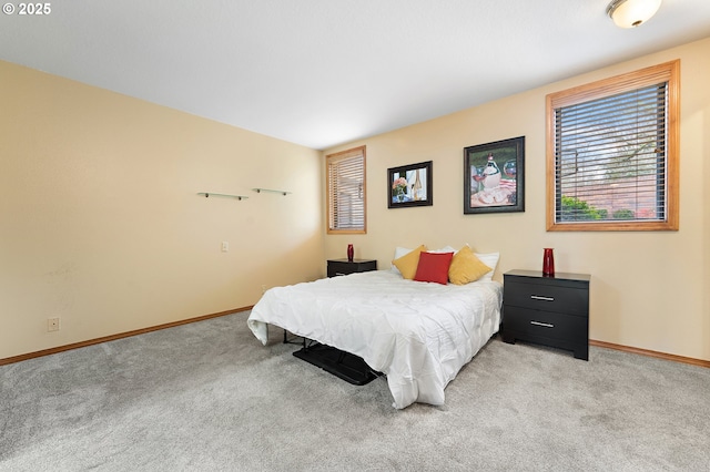 view of carpeted bedroom